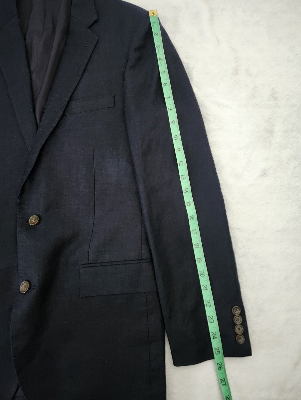 J.  CREW Ludlow Men's 40L Navy Blue Linen Suit Jacket Slim Fit | Smart‎ Casual - Picture 9 of 9